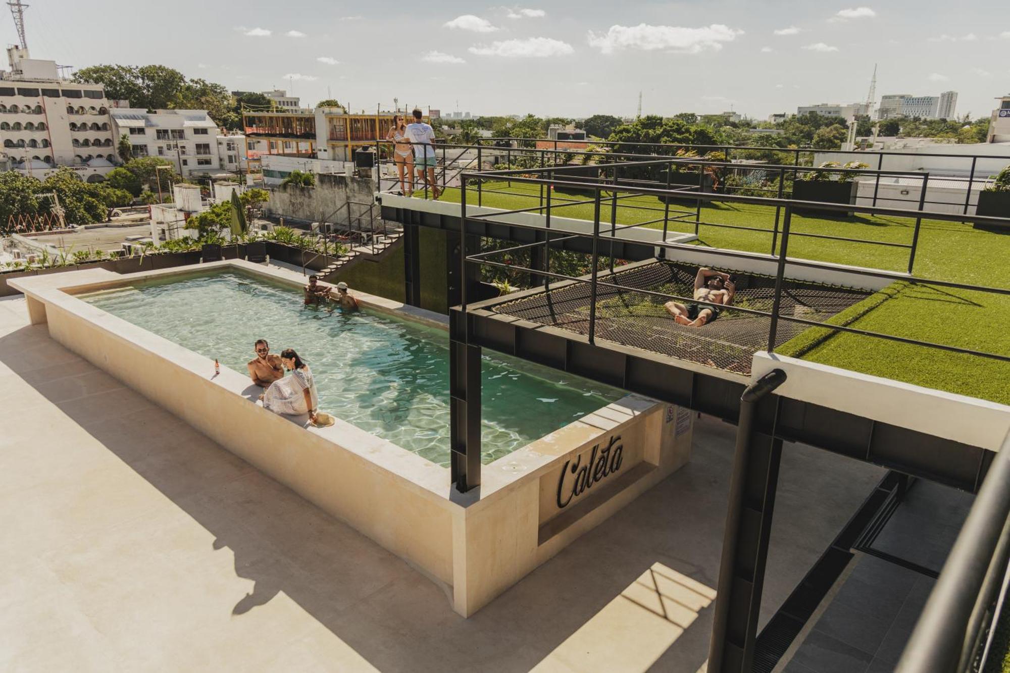 Caleta Hostel Rooftop & Pool Cancún Esterno foto